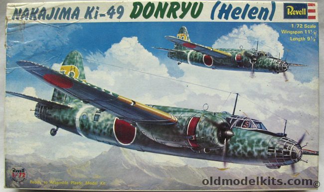 Revell 1/72 Nakajima Ki-49 Donryu 'Helen', H102-600 plastic model kit